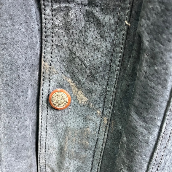 Vintage Global Identity G-III Suede Coat Blue and Burgundy Size 4X - Picture 5 of 16